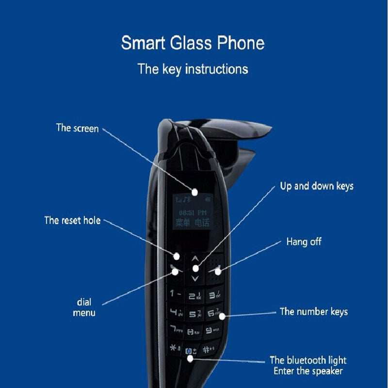 Bluetooth Smart Camera Glasses G5 Front View