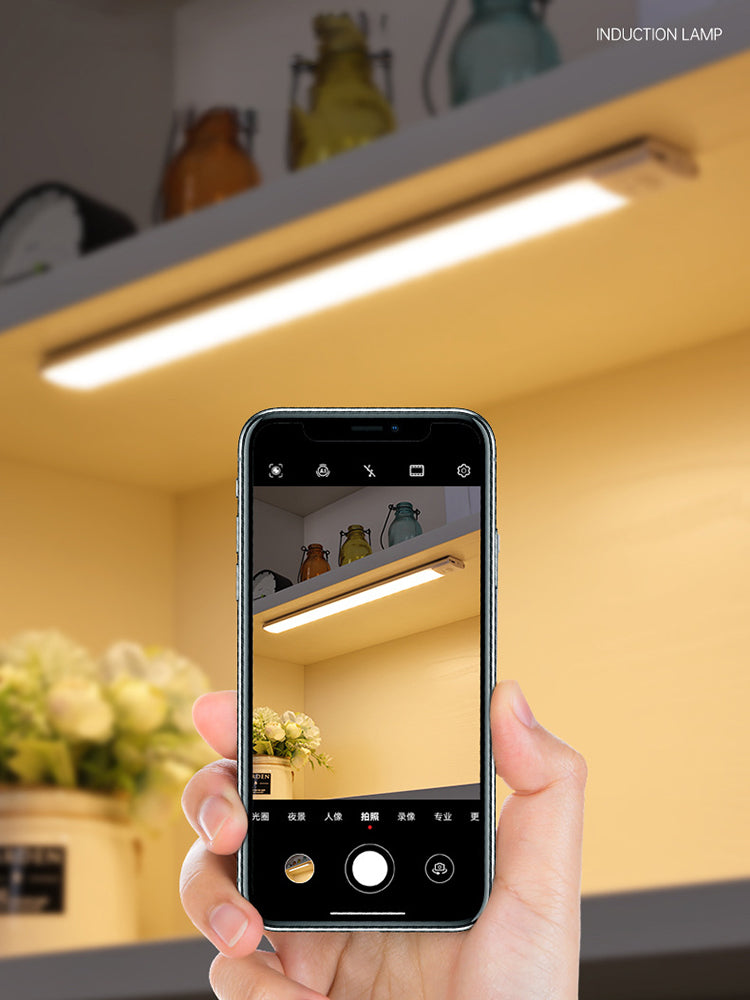 Ultra-Thin Intelligent Body Sensor Led Lights Long Strip Wireless Magnetic Closet Lights With Rechargeable Wine Cabinet Light Strip