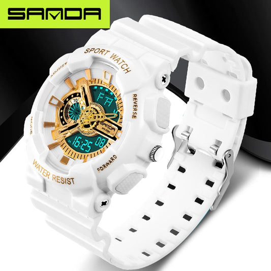 SANDA Men's LED Digital Watch waterproof sports military watch
