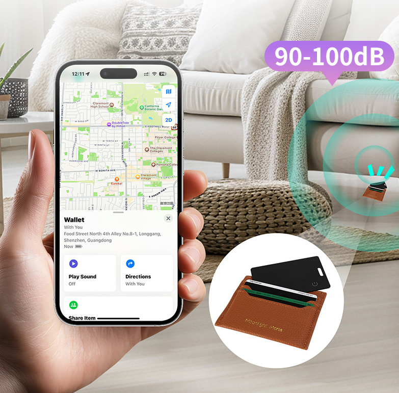 Ultra Thin Wireless Charging Card Tracker front view