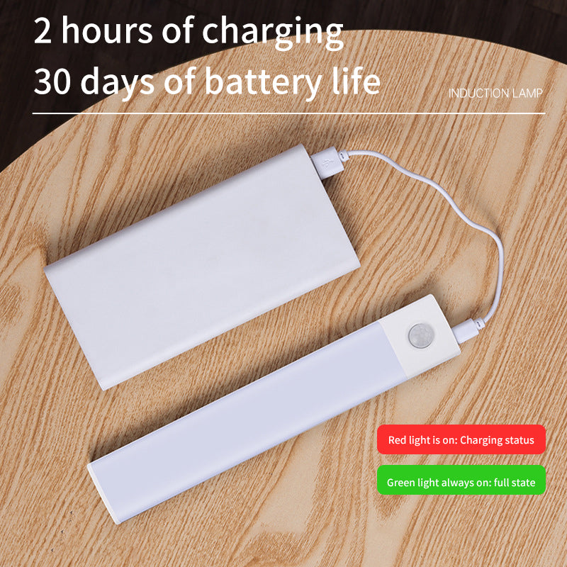 Ultra-Thin Intelligent Body Sensor Led Lights Long Strip Wireless Magnetic Closet Lights With Rechargeable Wine Cabinet Light Strip