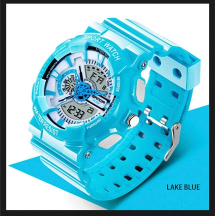 SANDA Men's LED Digital Watch waterproof sports military watch