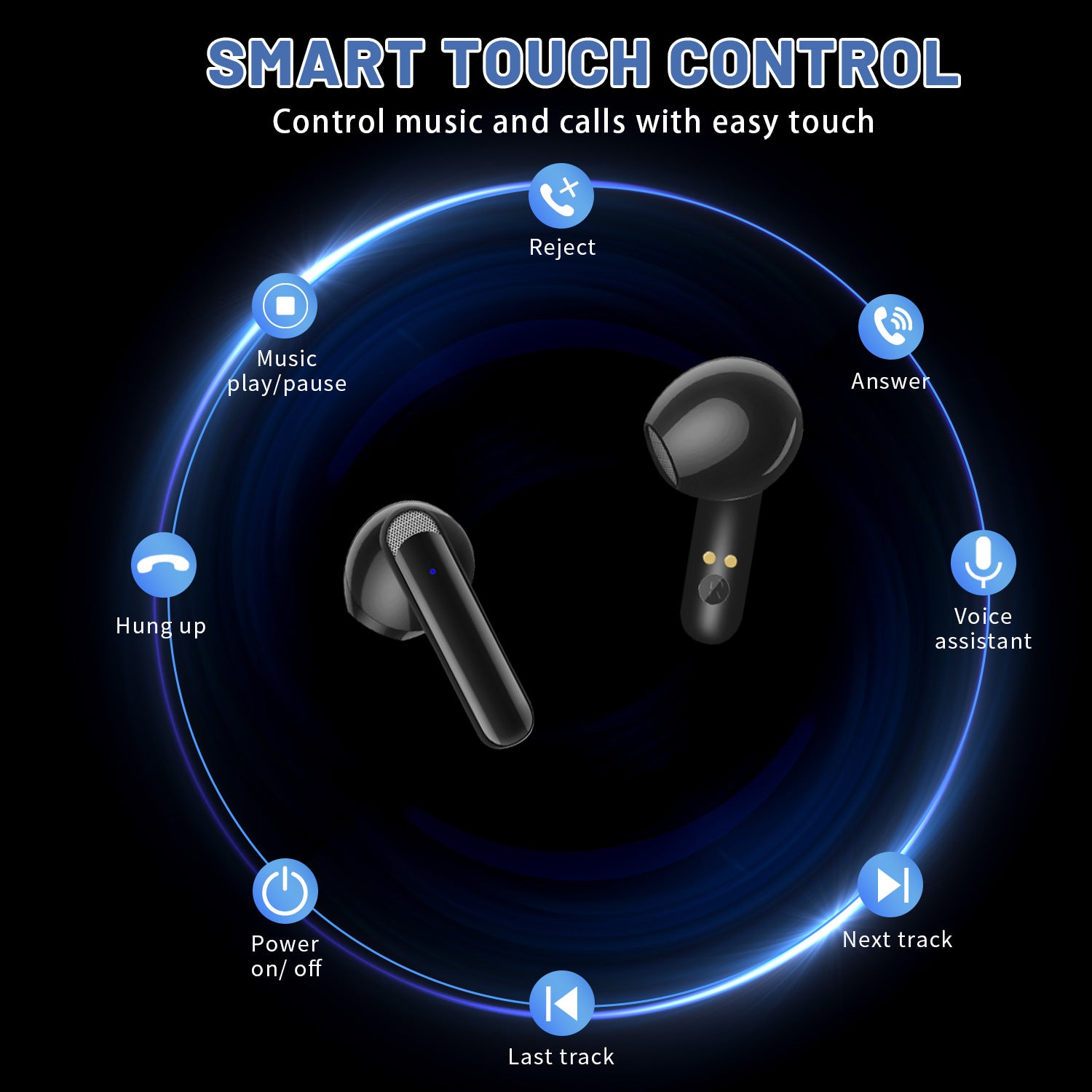 AKZ-S18 Power Bank TWS Earbuds Black