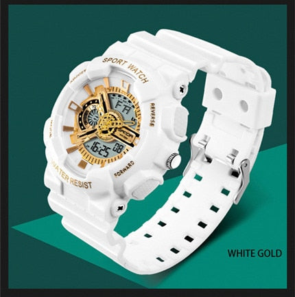 SANDA Men's LED Digital Watch waterproof sports military watch
