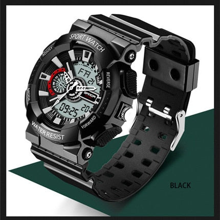 SANDA Men's LED Digital Watch waterproof sports military watch