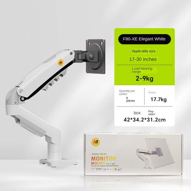 NBH100 Monitor Arm Adjustable Desk Mount for Desktop Computer, Reversible Mounting Bracket for Dorm Room Use