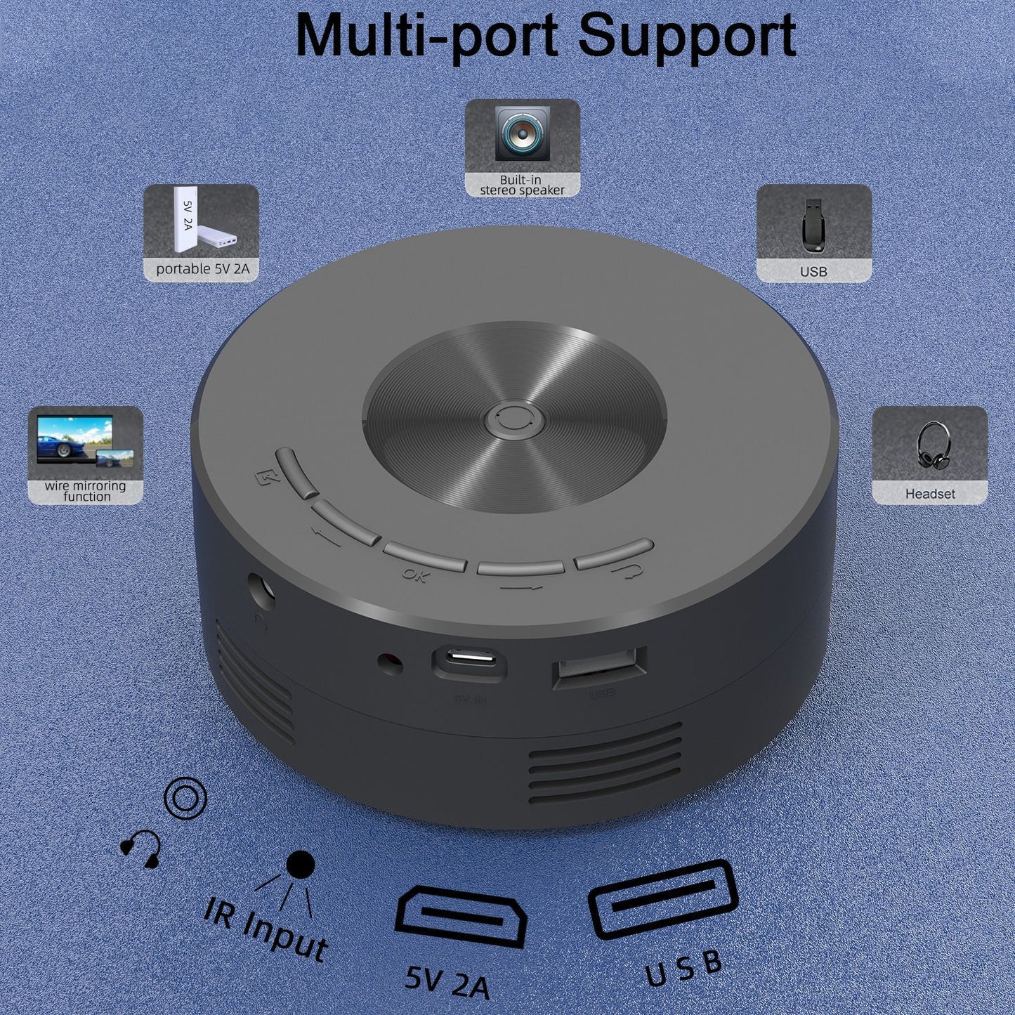 Mini Portable Home Projector YT200