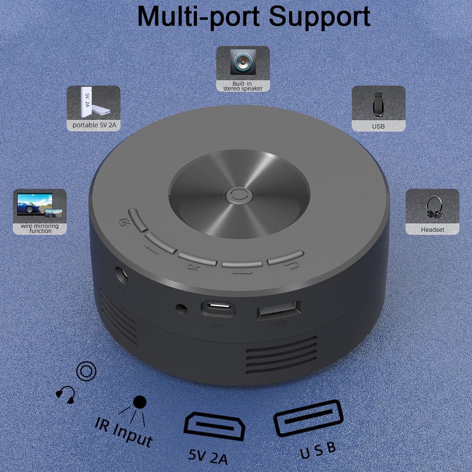 Mini Portable Home Projector YT200