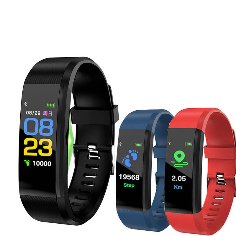 115 Plus Bluetooth Smart Watch Heart Rate Fitness Tracker